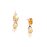 Amber Heirloom Pearl Drop Earrings - 22K Gold Vermeil