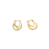 18K Gold Plated Crescent Moon Hoops: Minimalist Tapered Earrings