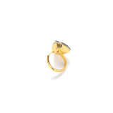 18K Gold Plated Triangle London Blue Zirconia Statement Ring