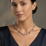 Grey Pearl Strand Necklace