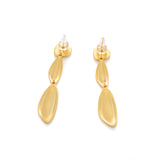 Brushed 22K Gold Vermeil Organic Shape Drop Earrings