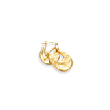 18K Gold Plated Crescent Moon Hoops: Minimalist Tapered Earrings