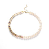 Pearl & Multicolor Zircon Half-Strand Necklace