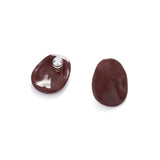 Organic Molten Stud Earrings - Red Enamel Sculptural Statement Jewelry