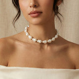 Classic White Pearl Strand Necklace